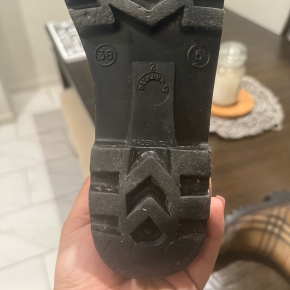 Burberry Haymarket Check Pattern Rubber Rain Boots - Picture 3 of 5